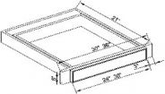 SG-KD30/36 Vanity Knee Drawer 36"W × 7 1/2"H × 21"D(can be trimmed to 30"W)