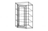 AG-WDC2442 Shaker Green Wall Diagonal Corner Cabinet 24"W × 42"H × 12"D