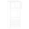 MD-OC3390 Shaker Black Oven Cabinet 33"W × 90"H × 24"D(Can be modified to fit double oven at job site)