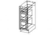 SLW-VDB12 Slim Shaker White Vanity Drawer Base Cabinet 12"W × 34 1/2"H × 21"D