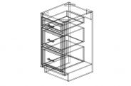 SMD-VDB18 Slim Shaker Black Vanity Drawer Base Cabinet 18"W × 34 1/2"H × 21"D