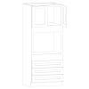 SW-OC3390 Shaker White Oven Cabinet 33"W × 90"H × 24"D(Can be modified to fit double oven at job site)